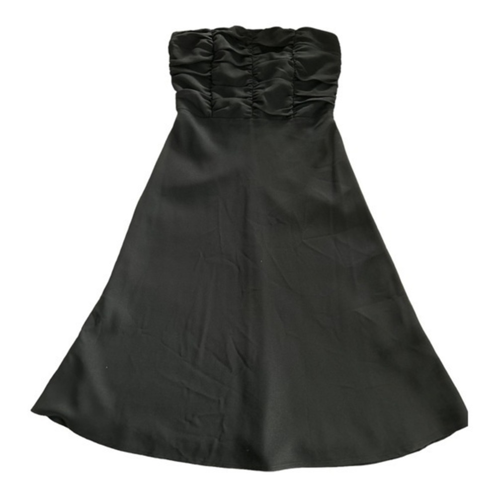 The Limited Ruched A Line Strapless Black Party Dress Sz 8